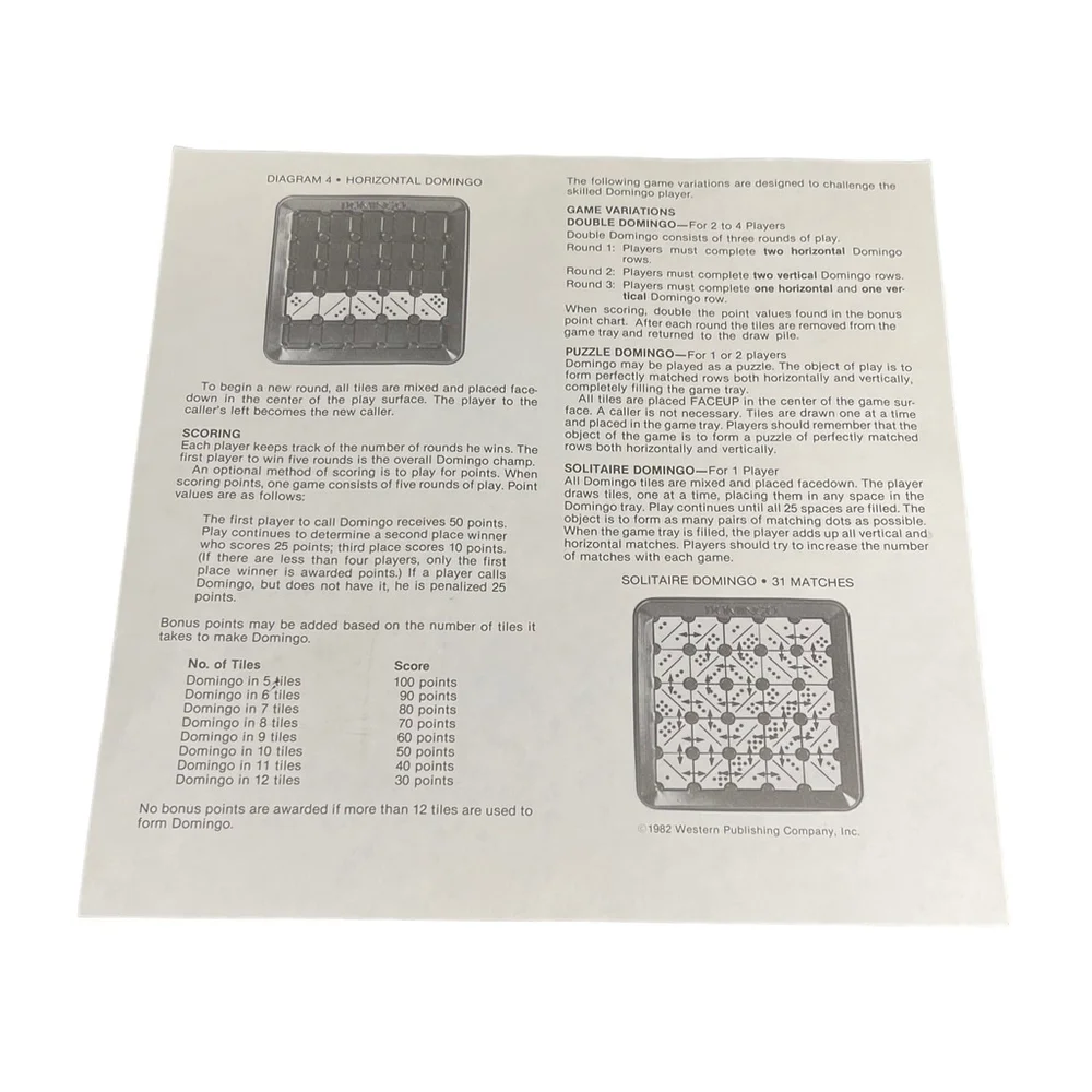 80’s Vintage Domingo Board Game Whitman Dominoes‎ Bingo 1-4 Players Complete EUC